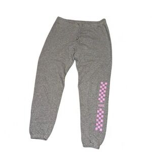 Gray with‎ Pink Vans Sweatpants Joggers Ladies Medium Skater Skateboard